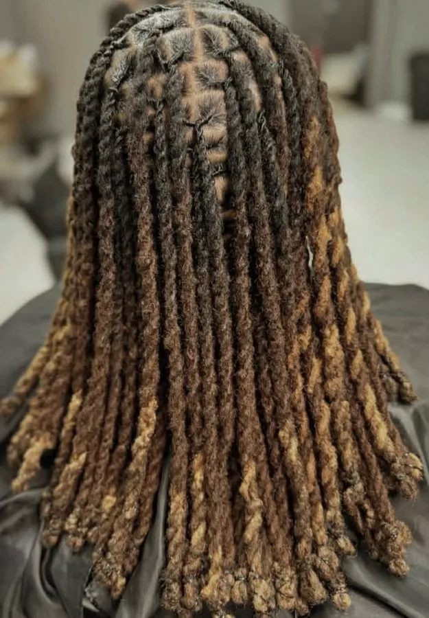 Long locs with golden ends